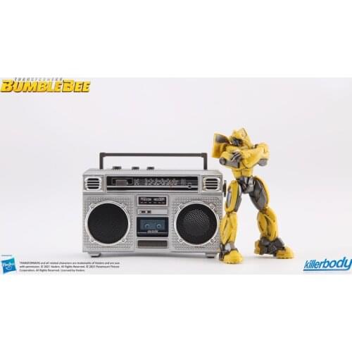 New Transformers Bumblebee Mini Retro Cassette Player w/ FM Radio Function& Speaker& Figurines