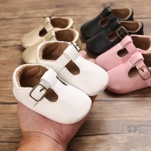 NEW Baby Shoes Newborn Boys Girls First Walkers Kids Toddlers Lace Up PU Leather Soft Soles 0-18 Months