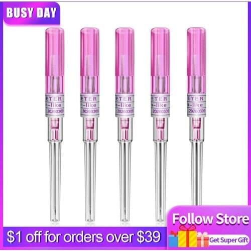 Disposable Piercing Needles 14G 16G 18G 20G 22G Ear Nose Sterile Surgical Steel Catheter Piercing Needles Body Piercing Tools