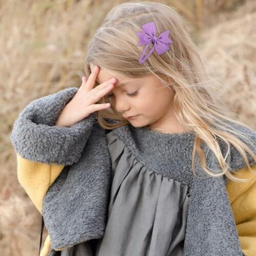 5.6*7 CM Solid Color Handmade Bowknot Princess Hairpins Grosgrain Ribbon Dovetail Bows Hair Clips Baby Headwear Holiday Gifts