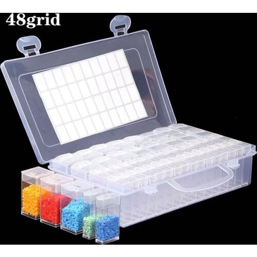 New 32/40/48 Grids 5D Diamond Painting Box Storage Containers Diamond Tools Accessories Jewelry Beads Organizer Case
