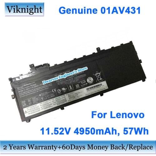Genuine 11.52V 4950mAh 01AV4315 01AV430 Battery for Lenovo ThinkPad X1 Carbon 2018 SB10K97587 01AV429 01AV430 01AV494 SB10K97586