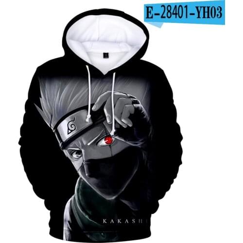3-16 Years Kids Hoody Anime Kakashi Hoodie Men/women Sweatshirt Akatsuki Kakashi 3D Streetwear Clothes Harajuku Ninja Pullovers