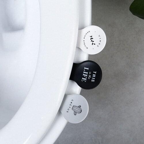 Portable Toilet Seat Cover Lifter Cute Cactus Leaf Toilet Lid Lifting Sanitary Closestool Seat Cover Lift Handle Toilet Set