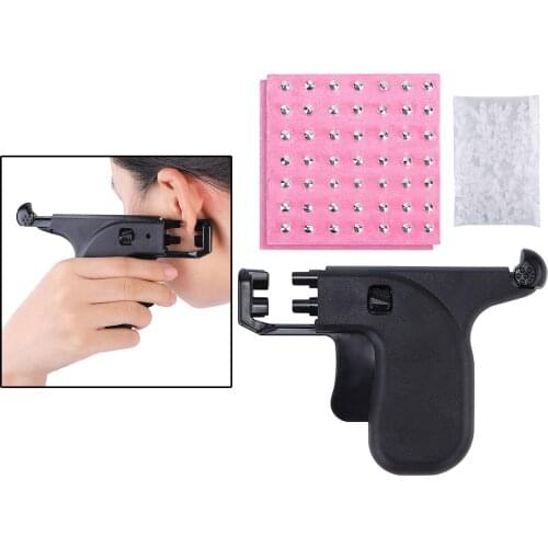 Professional Ear Piercing Gun Tool Set 98pcs Ear Studs Steel Safety Pierce Tool Ear Nose Navel Body Piercing Gun Unit Tool Kit