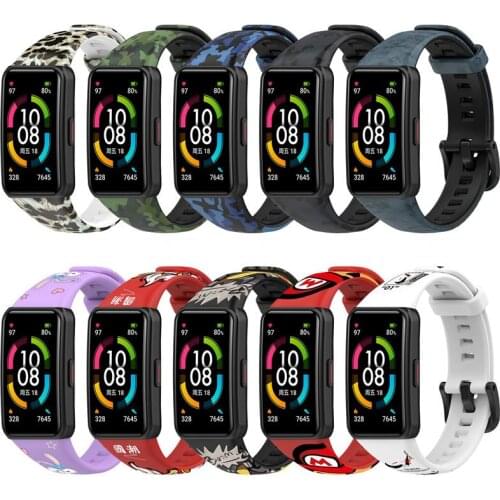 Soft Silicone Watchband For Huawei Band 6 Pro/Huawei Band 6/Honor Band6 Strap Bracelet Smart Watch Wristband Adjustable
