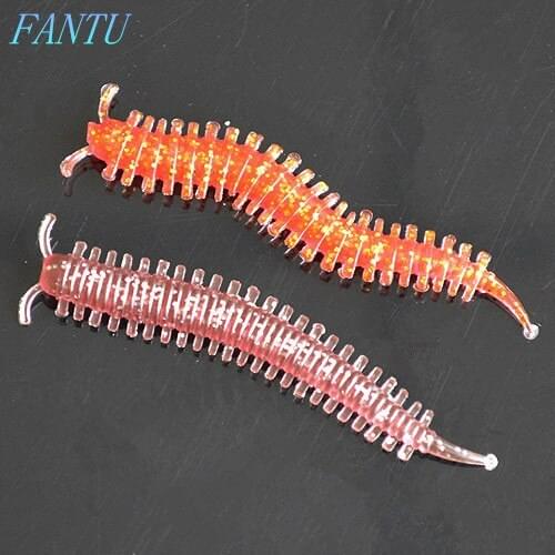 FANTU Fishing Silicone Bait Chilopod Soft Lure 1g/5cm Artificial Sea Fishing Lure Fishing Pescaria Acessorioss