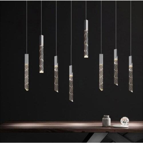 Nordic Crystal Pendant Light K9 Crystal Space Hanging Lamp for Restaurant Bar Living Room Duplex Spiral Staircase Led Chandelier