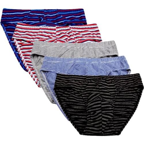 5pack Mens Panties 95% cotton mens briefs striped color fashion men underwear S-XXL high quality soft panties for men 2021