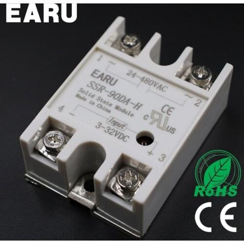 Solid State Relay SSR-90DA-H 90A SSR 90DA-H 3-32V DC TO 90-480V AC solid state Resistance Regulator