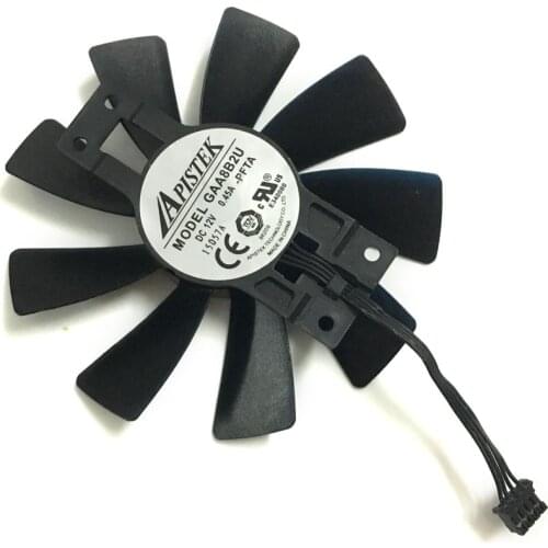 GAA8B2U/GAA8S2U 95mm 4Pin Video Fan VGA Cooler Fans For Sapphire R9 380 2g/4G D5 Graphics Card Replacement