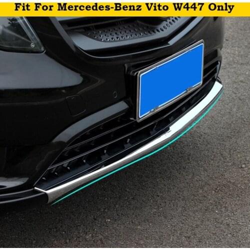 Bright Silver For Mercedes-Benz Vito W447 2014 2015 2016 2017 ABS Front Bumper Skid Protector Guard Protection Plate Cover Trim