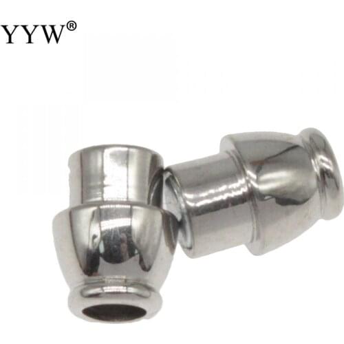 1pcs Stainless Steel magnetic Clasp Column 9x7mm Size For Diy Leather Bracelets Rope Charms Connector Buckles Jewelry Making