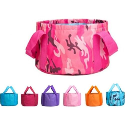 2Pcs\Lot Portable Camping Bucket 15L Outdoor Wash Backets Collapsible Waterproof Basin Travellering Folding Water Pot