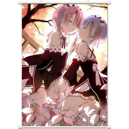 Anime Decor Wall Scroll Poster Re:Life in a different world from zero printed cartoon canvas painting Animation canvas painting