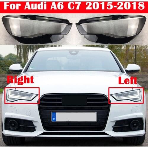 Auto Head Lamp Light Case For Audi A6 C7 2015-2018 Car Front Headlight Lens Cover Lampshade Glass Lampcover Caps Headlamp Shell