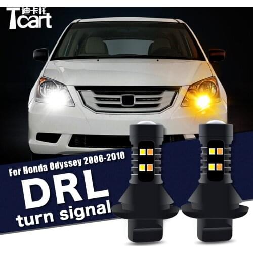 Car accessories For Honda Odyssey 3 3ht 2006-2010 Led Daytime Running Light turn drl 2in1