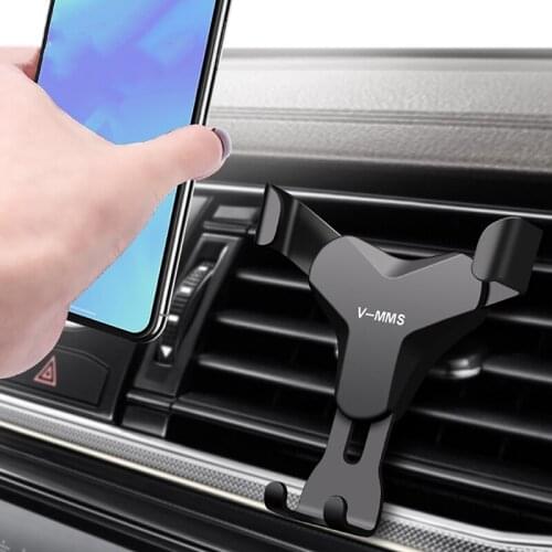 Car Phone Gravity Holder Car Air Vent Mount Clip Cell Holder for iPhone Samsung Xiaomi Universal Mobile Phone Stand GPS Bracket