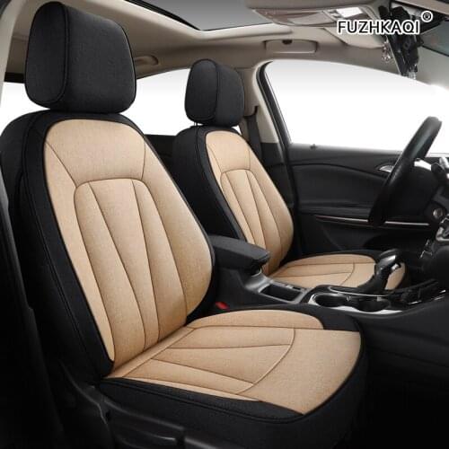 FUZHKAQI Custom FLAX car seat covers set For Hyundai Sonata Elantra Tucson i30 IX35 IX25 MISTRA Verna SantaFe ENCINO car seats