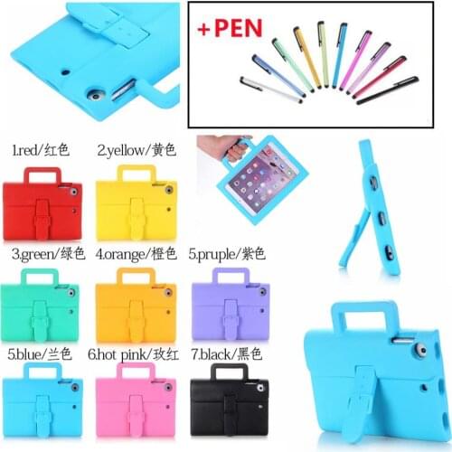 EVA Tablet Stand Shell For ipad Mini 123 mini 4 mini4 Safe And non-toxic Childrens Case Funda For mini 1/2/3 +PEN