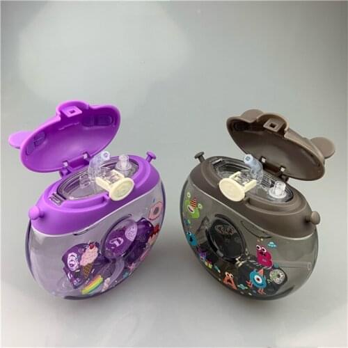 Baby Learn Drinking Water Sippy Bottles Portable Cup Infant Leak Proof Cartoon Donut with Straws Cups for Kids Feeding Stuff