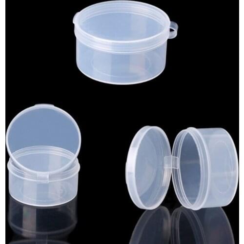 Round Clear Plastic Containers Beads Crafts Jewelry Display Storage Boxes Case Au02 21 Dropshipping