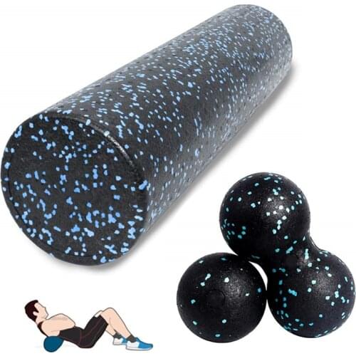 Yoga Block Roller Fitness Ball Set EPP High Density Foam Roller Deep Tissue Massage Pilates Body Muscle Release Exercises