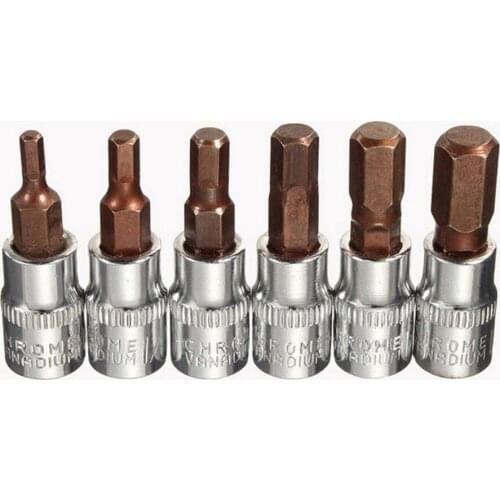 Drive Socket Set Socekt Wrench Socket Adapter 1/4" Hex Head Screwdriver Bit Hand Tools H3 H4 H5 H6 H7 H8