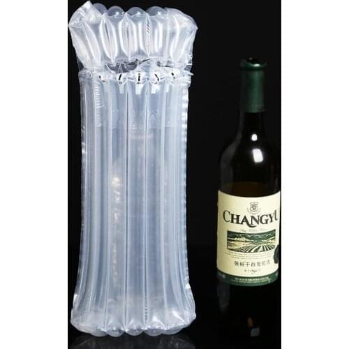 10pcs 32*8cm Air Dunnage Bag Air Filled Protective Wine bottle Wrap Inflatable Air Cushion Column Wrap Bags