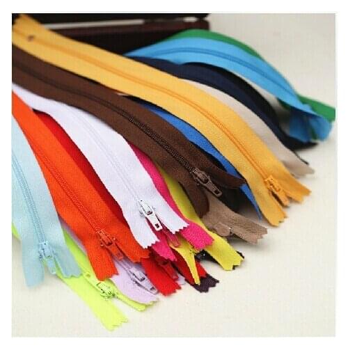 20CM Long Nylon Zipper,25 Colors,100Pcs/Lot, Closed End Zippers, DIY Accessary for Bags, Garment, Home Textile