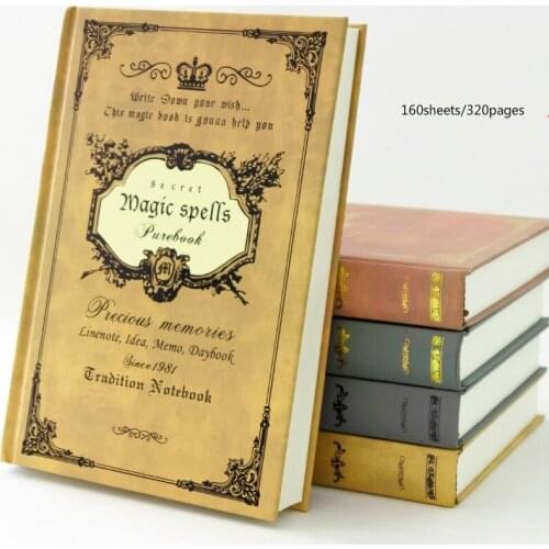 2021 New Retro Notebook Journals for Travelers Creative Planner A5 Size 21.3x14.5cm 160sheets/320 Pages Vintage Pattern