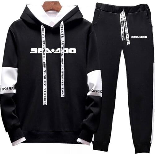 New Sea Doo Seadoo Moto Autumn and Winter Mens Sets Hoodies+Pants Sport Suits Casual Sweatshirt Tracksuit Thickened SweaterSuit