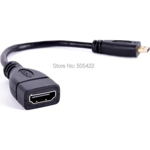 Micro HDMI Male D to HDMI Female A Jack Adapter Cable Converter Connector 1080P