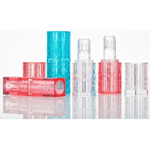 Transparent Square Star Pattern Empty Lipstick Tubes DIY Lip Gloss Balm Care Containers Travel Refillable Bottle 20pcs/lot