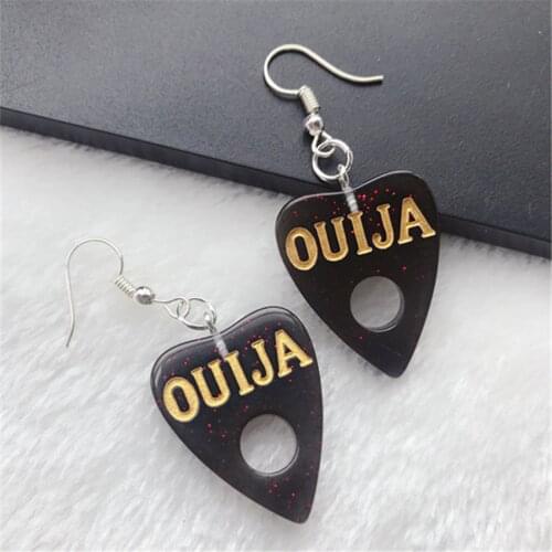 1pair Flatback Resin Earrings for Women Colorful Small OUIJA PlatePendant Drop Earring Kids Gifts Woman Jewelry