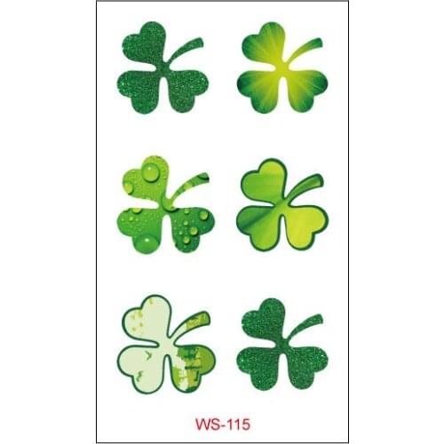 Four-leaf Clover Waterproof Temporary Tattoo Sticker Fashion Women Fake Body Art Kids Adult Face Hand Tattoos
