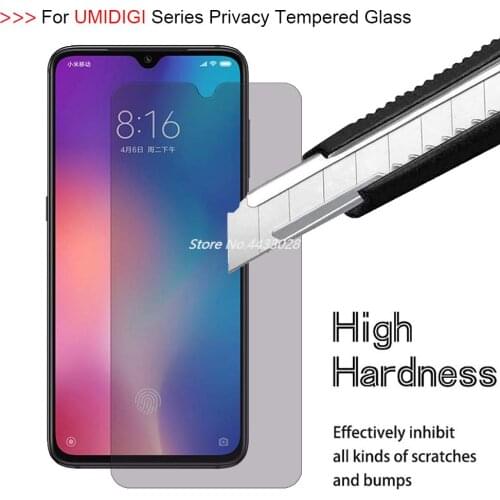 9H Privacy Tempered Glass For UMIDIGI X S3 A5 Pro F1 PLAY Screen Protector For UMI F1 F2 One Max Power Anti Spy Protective Film