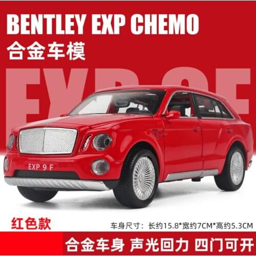 1: 32 Bentley Simulation Alloy Car Model Childrens Toy Car Sound And Light Metal Boys Birthday New Year Christmas Gift Red