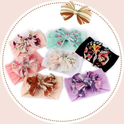 1pcs Cable Knit Bow Headband For Baby Girl Nylon Baby Headbands 7 Colors Headwear For Child Turban Baby Hair Accessories