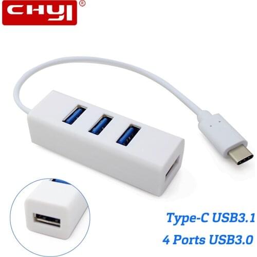 4 Ports Mini USB 3.0 Hub USB Type C 3.1 Splitter USBC Adapter Computer PC Laptop accessories For Xiaomi Android Phone Macbook
