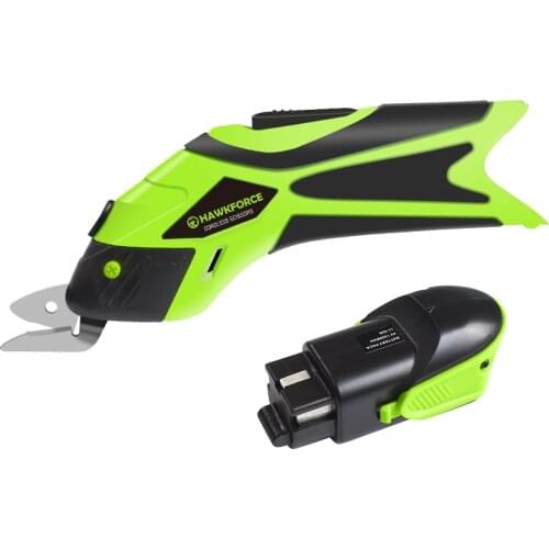 4v sem fio elétrico tecido tesoura hawkforce couro pano costura tesoura de corte elétrico recarregável handheld ferramenta corta