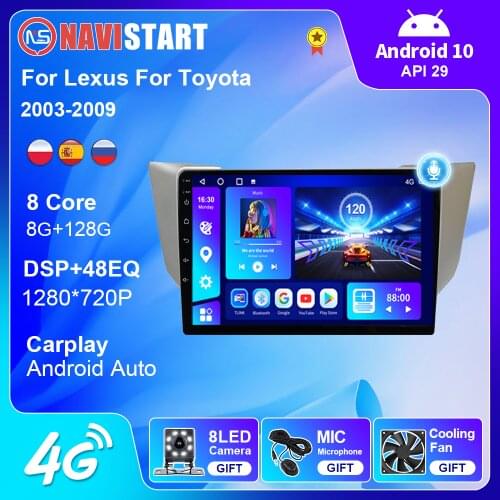 Car Radio For Lexus RX300 RX330 RX400H Toyota Harrier 2003-2009 GPS Navigation Multimedia Video Player 2din Autoradio Carplay