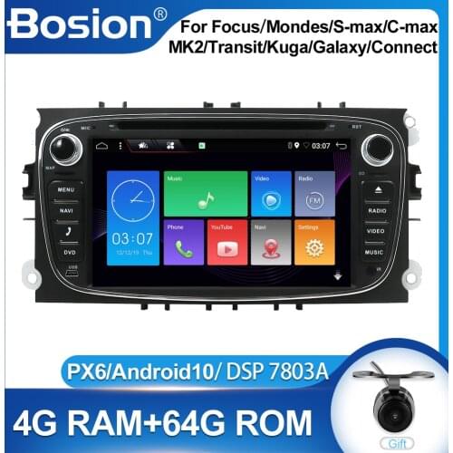 PX6 4GB+64GB DSP 2din Android 10 Car Dvd for Ford focus Mondeo S-max connect Kuga c-max MK2 Galaxy car multimedia video player