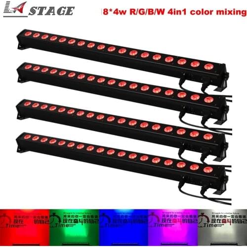 Free Shipping 4pcs/lot 18x4w RGBW 4In1 Led Bar Wall Wash Led Wall Washer Indoor DMX512 DJ Light