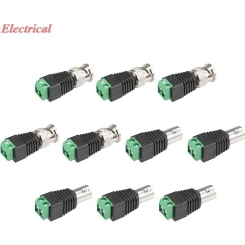 Cat5 to Coaxial Camera CCTV BNC Male/Female Jack Connector Screw Terminal