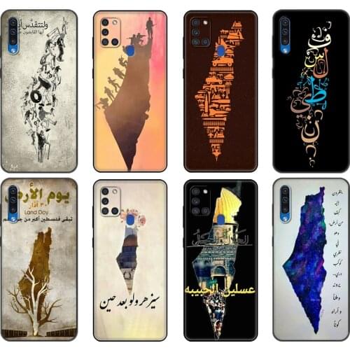 Black tpu Case For Samsung Galaxy A50 50S A30S A10 A01 A11 A21S A31 A41 A51 A71 M21 M30S S10 LITE Cover Palestine Broadsword