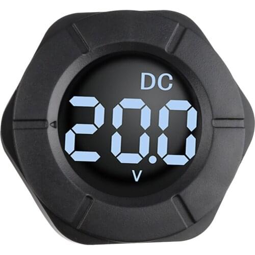 Ziqqucu AC/DC Digital Voltmeter Round LCD Display 0-300V Automotive Voltage Monitor Voltage Panel Meter PZEM-019V/024V