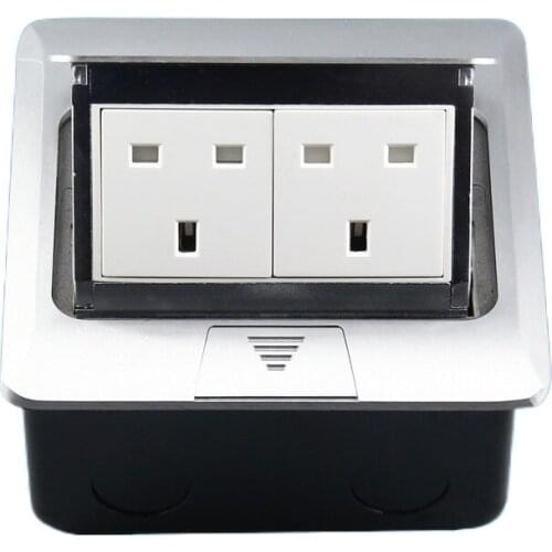 DepoGuye Bottom box with cover hide pop-up floor socket, UK plug, UK wall switch socket, kitchen office socket, desktop socket