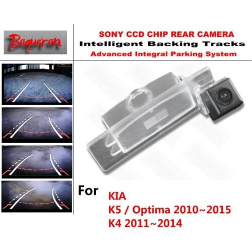 For KIA K4 K5 Optima 2010~2015 CCD Car Backup Parking Camera Intelligent Tracks Dynamic Guidance Rear View Camera