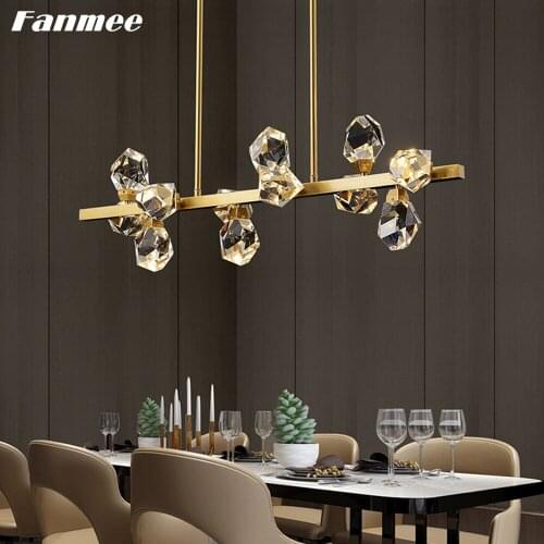 Postmodern Luxury Clear Colored Crystal Beads Chandelier Lamp LED Large Column Decorative Project Light Fixture for Stairs Hotel